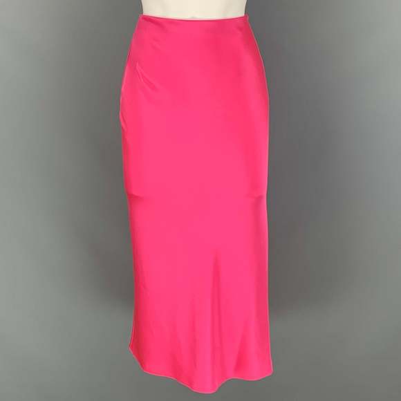 ALICE + OLIVIA Other - ALICE + OLIVIA Pink Triacetate Blend Solid A-Line Skirt